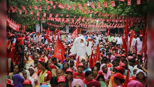Mazdoor Kisan Sangharsh Rally in Delhi: Thousands protest in national capital, demand food security, minimum wage