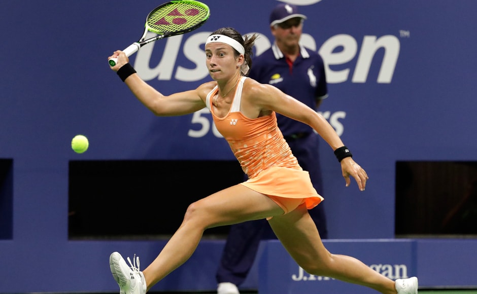 The Latvian Anastasija Sevastova was playing her first Grand slam semi-final, and her inexperience showed, as she was unable to capitalise on a great start. AP The Latvian Anastasija Sevastova was playing her first Grand slam semi-final, and her inexperience showed, as she was unable to capitalise on a great start. AP