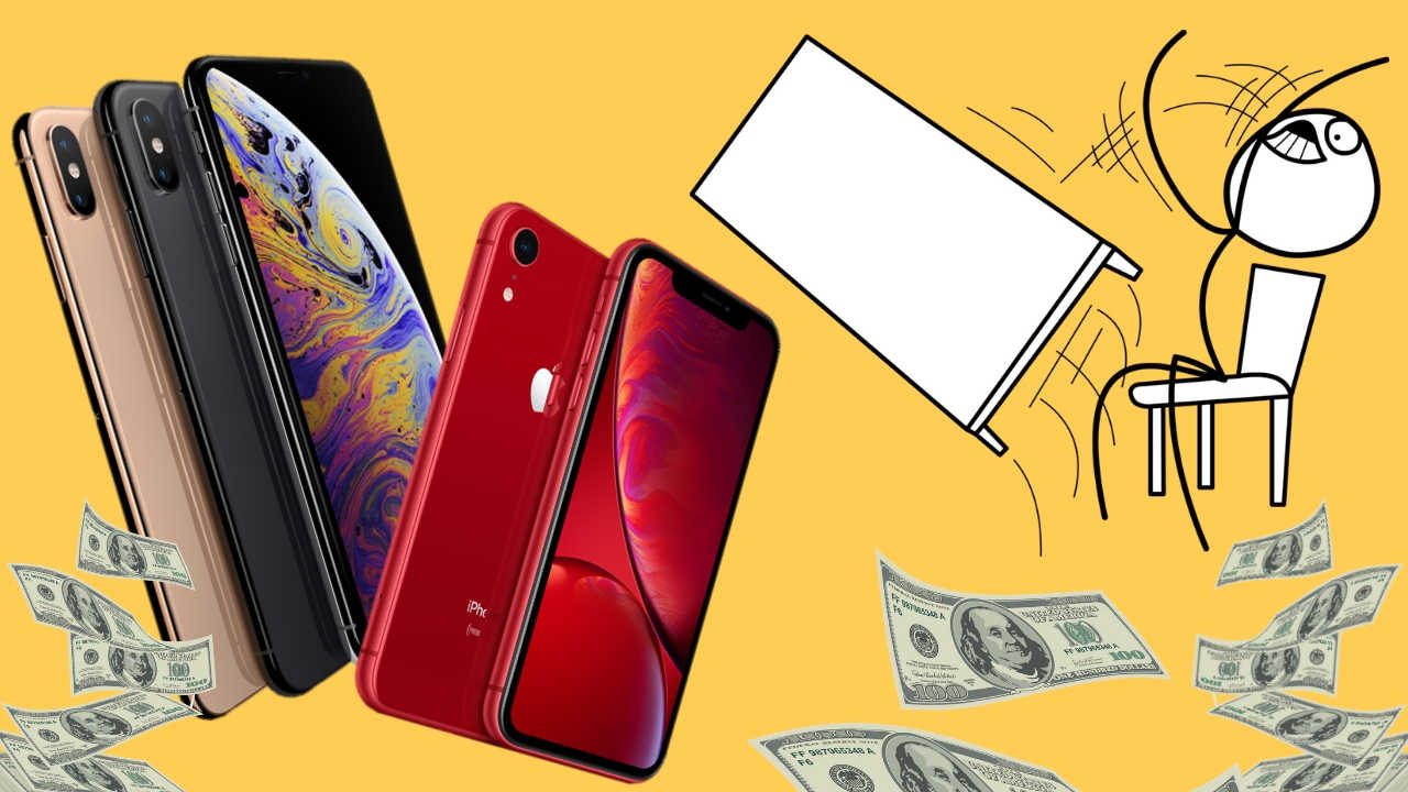 The outrageously priced Apple iPhone XS, iPhone XS MAX and iPhone XR. Image: tech2