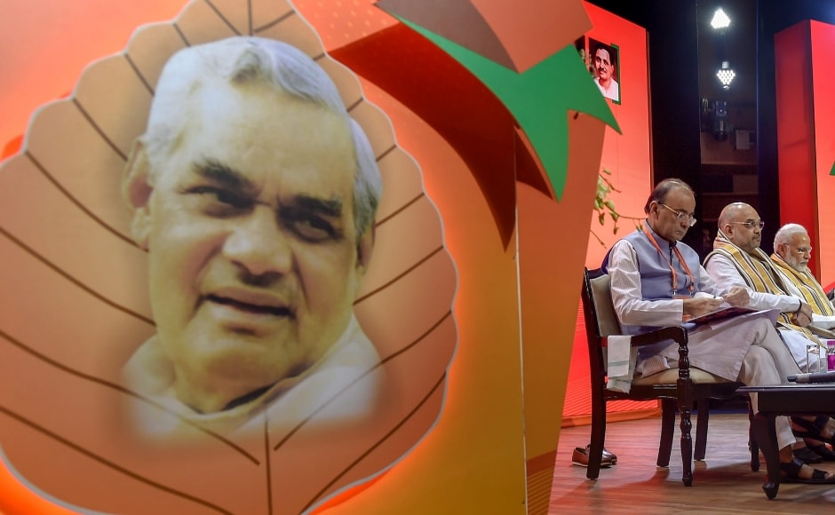Modi also paid tributes to party stalwart Atal Bihari Vajpayee and recalled his message that the sun may have disappeared but stars should shine to further its ideology. He drew on the former prime minister's name to give the slogan 'Ajey Bharat, Atal BJP'. PTI