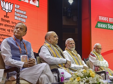 BJP national executive meet offers keen look at the silhouette of Modi-Shah's three-pronged 2019 master plan BJP national executive meet offers keen look at the silhouette of Modi-Shah's three-pronged 2019 master plan