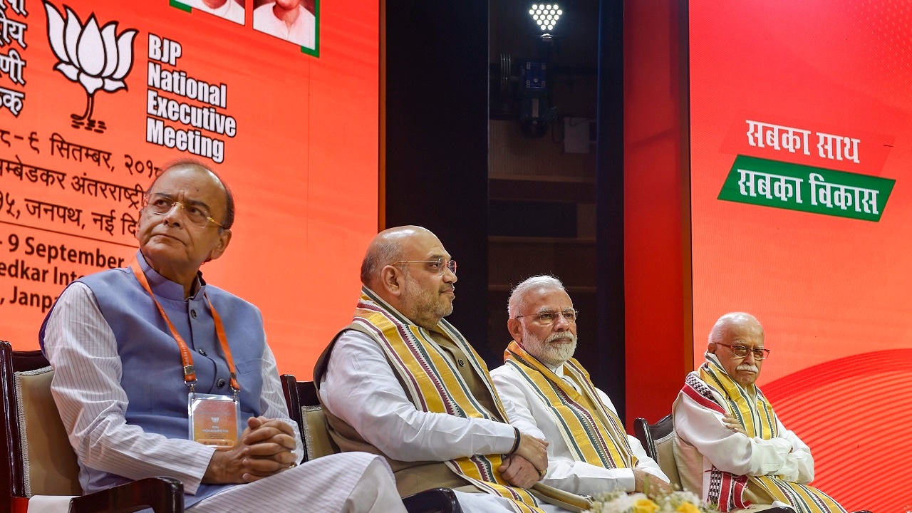 BJP National Executive Meet Offers Keen Look At The Silhouette Of Modi ...