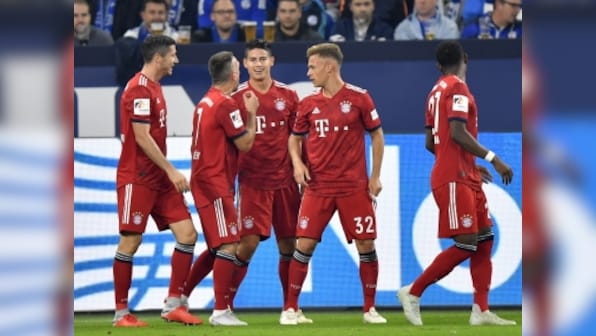 Bundesliga: James Rodriguez helps Bayern Munich maintain perfect start with win at Schalke; Borussia Dortmund held