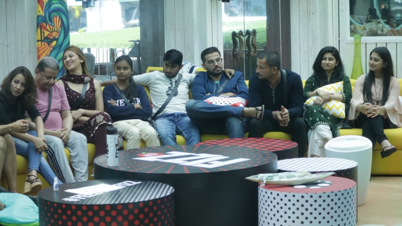 The Bigg Boss contestants on the couch