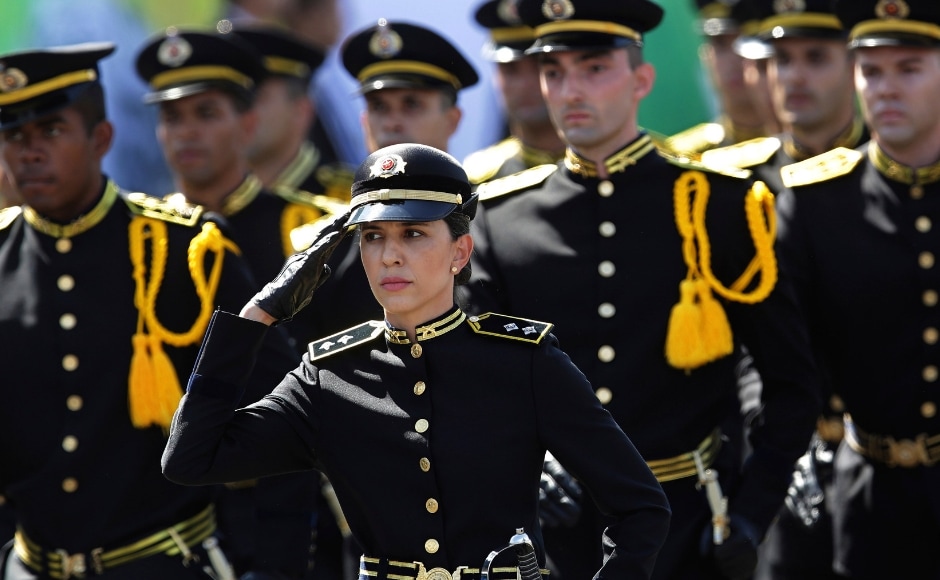 Members of the Brazilian Army also marched in the parade to mark the anniversary of the country's independence. AP Members of the Brazilian Army also marched in the parade to mark the anniversary of the country's independence. AP