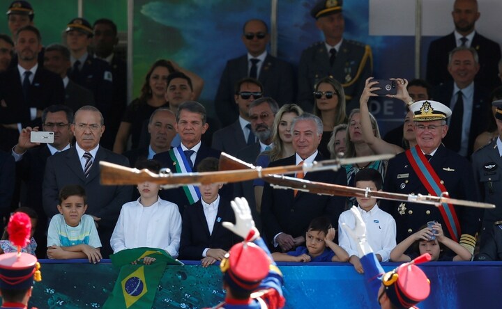 Brazil celebrates 196th anniversary of independence from Portugal; President Michel Temer attends military parade