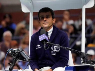 Carlos Ramos officiates during the US Open women's singles final. Reuters
