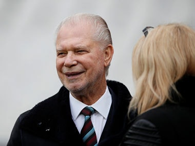 Soccer Football - Premier League - West Ham United v Manchester City - London Stadium, London, Britain - April 29, 2018 West Ham United co chairman David Gold before the match REUTERS/David Klein EDITORIAL USE ONLY. No use with unauthorized audio, video, data, fixture lists, club/league logos or "live" services. Online in-match use limited to 75 images, no video emulation. No use in betting, games or single club/league/player publications. Please contact your account representative for further details. - RC110E92B3E0