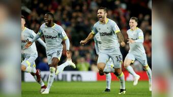 Carabao Cup: Frank Lampard's Derby County stun 10-man Manchester United on penalties; City cruise into last-16