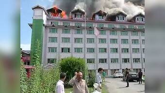 Fire at Hotel Pamposh in Srinagar leaves eight injured; operations still on to douse flames