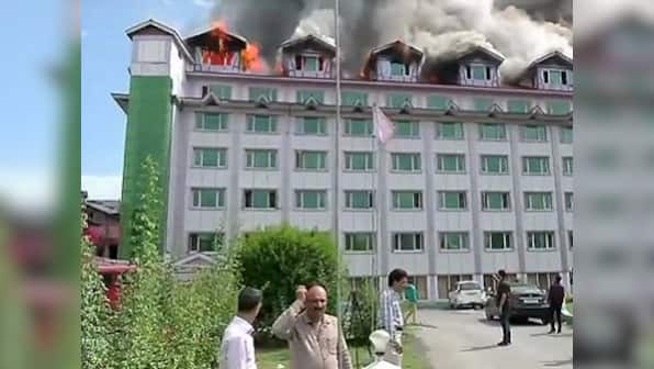 Fire at Hotel Pamposh in Srinagar leaves eight injured; operations still on to douse flames