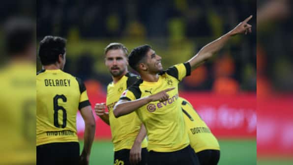 Bundesliga: Teenager Achraf Hakimi scores on debut as Borussia Dortmund thrash Nuremberg 7-0; RB Leipzig beat Stuttgart