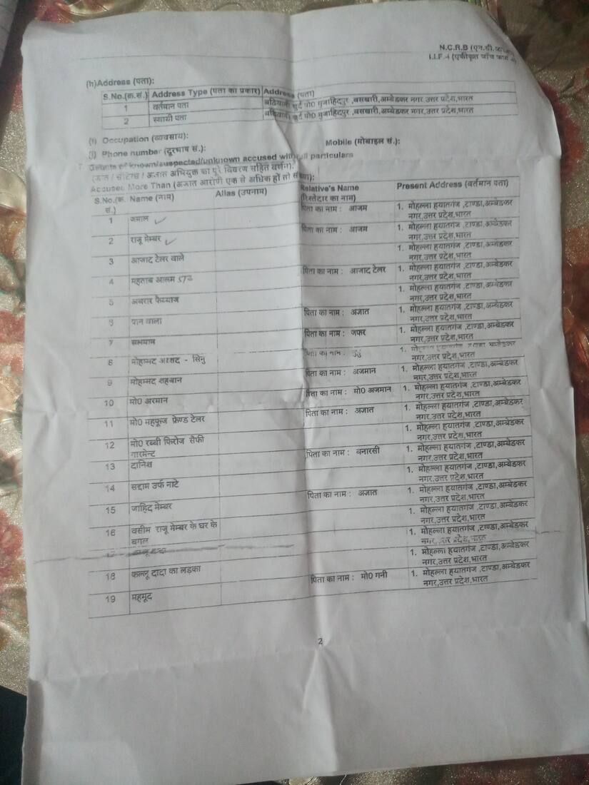 Copy of the FIR. Mirah Zamin