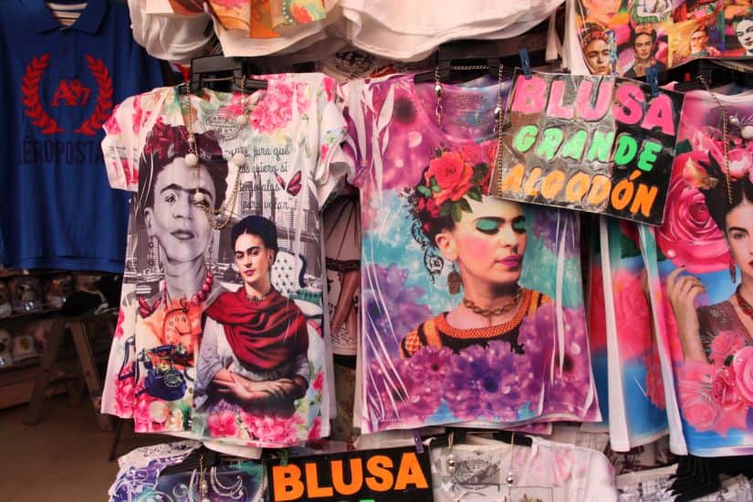 T-Shirts in a street market. Found in Mexico-City, 2016