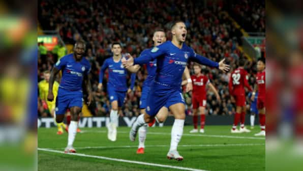 Carabao Cup: Eden Hazard's solo winner guides Chelsea past Liverpool; Tottenham Hotspur beat Watford on penalties