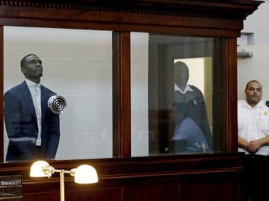 Boston Celtics guard Jabari Bird appears for his arraignment on domestic violence charges. AP Images