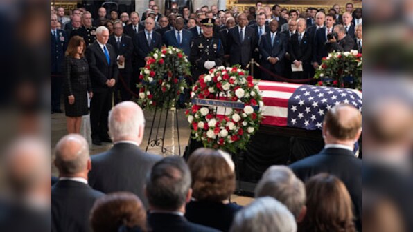 Barack Obama and George Bush - not Donald Trump - to give John McCain presidential farewell that will be historic