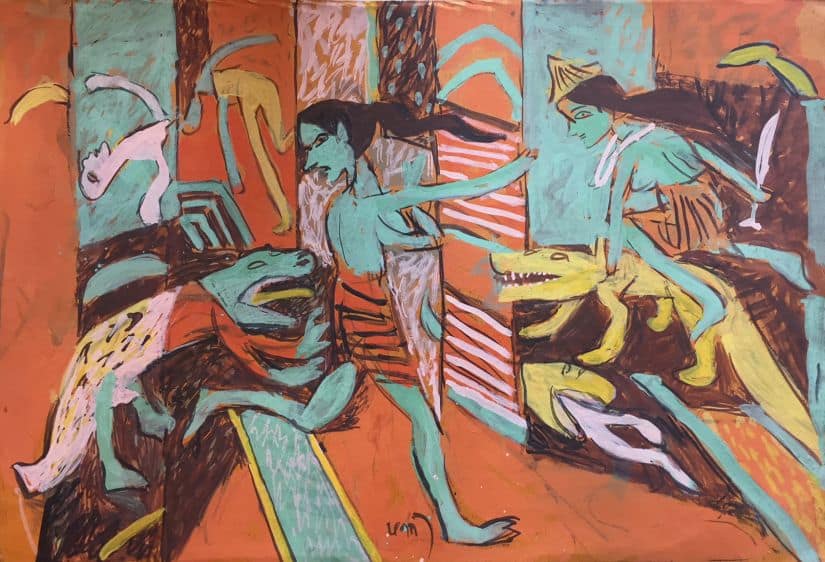 K G Subramanyan, Untitled, 2007, Watercolour on paper, 22.5 x 15 inches 