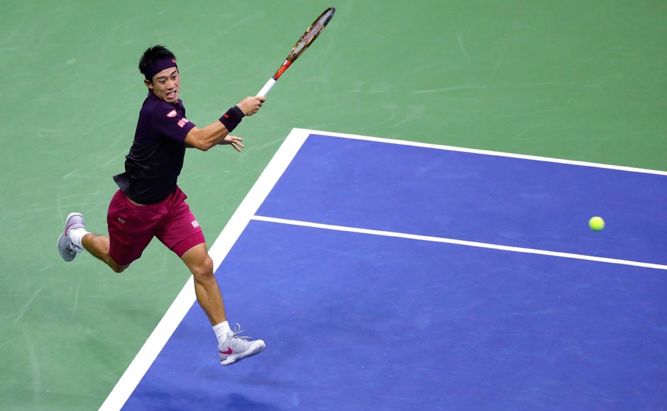 Kei Nishikori was outclassed by the Serbian in a match that ended 6-3, 6-4, 6-2 in favour of Djokovic. AP Kei Nishikori was outclassed by the Serbian in a match that ended 6-3, 6-4, 6-2 in favour of Djokovic. AP