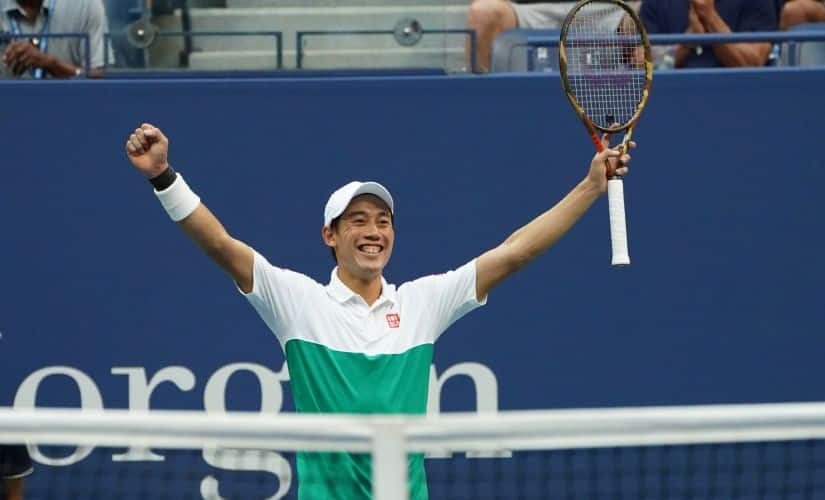Kei Nishikori beat Marin Cilic in US Open 2018 quarter-finals. AFP