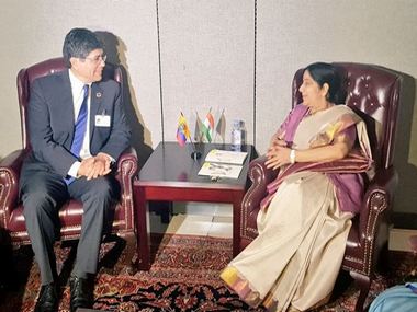 Sushma Swaraj holds series of bilateral meetings on sidelines of UNGA meet; discusses trade, investment issues Sushma Swaraj holds series of bilateral meetings on sidelines of UNGA meet; discusses trade, investment issues