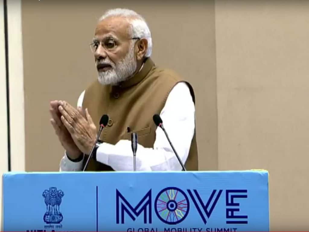 Prime Minister Narendra Modi at the MOVE Summit. YouTube.