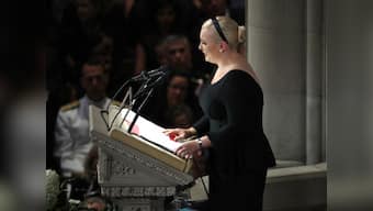 Meghan McCain eulogy for father John McCain slams Donald Trump rhetoric: 'America was always great'