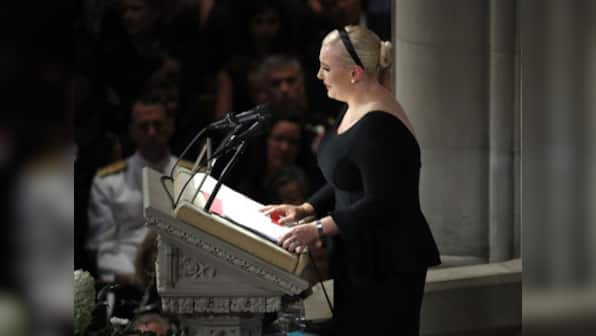 Meghan McCain eulogy for father John McCain slams Donald Trump rhetoric: 'America was always great'