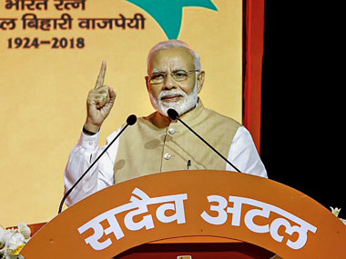 Ajeya Bharat, Atal BJP: Narendra Modi raises battle cry for 2019 with power packed slogans; directs fury against Congress Ajeya Bharat, Atal BJP: Narendra Modi raises battle cry for 2019 with power packed slogans; directs fury against Congress