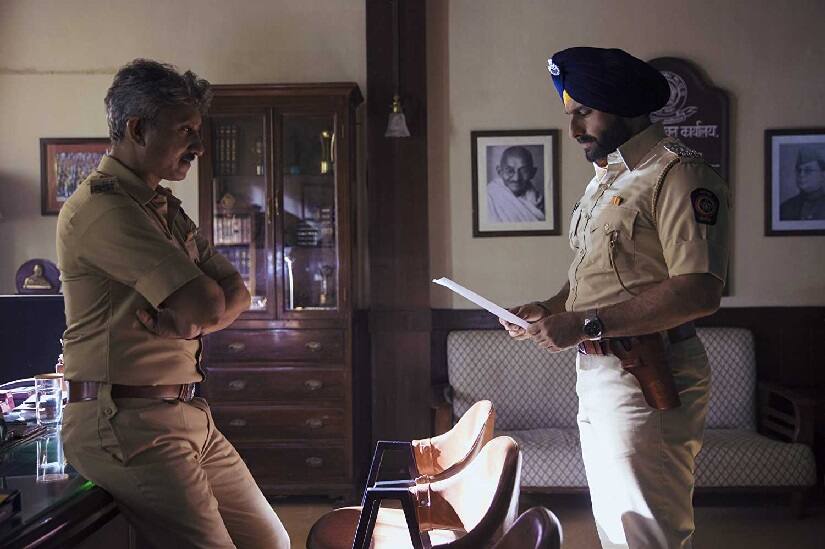 Neeraj Kabi and Saif Ali Khan in Sacred Games. Netflix