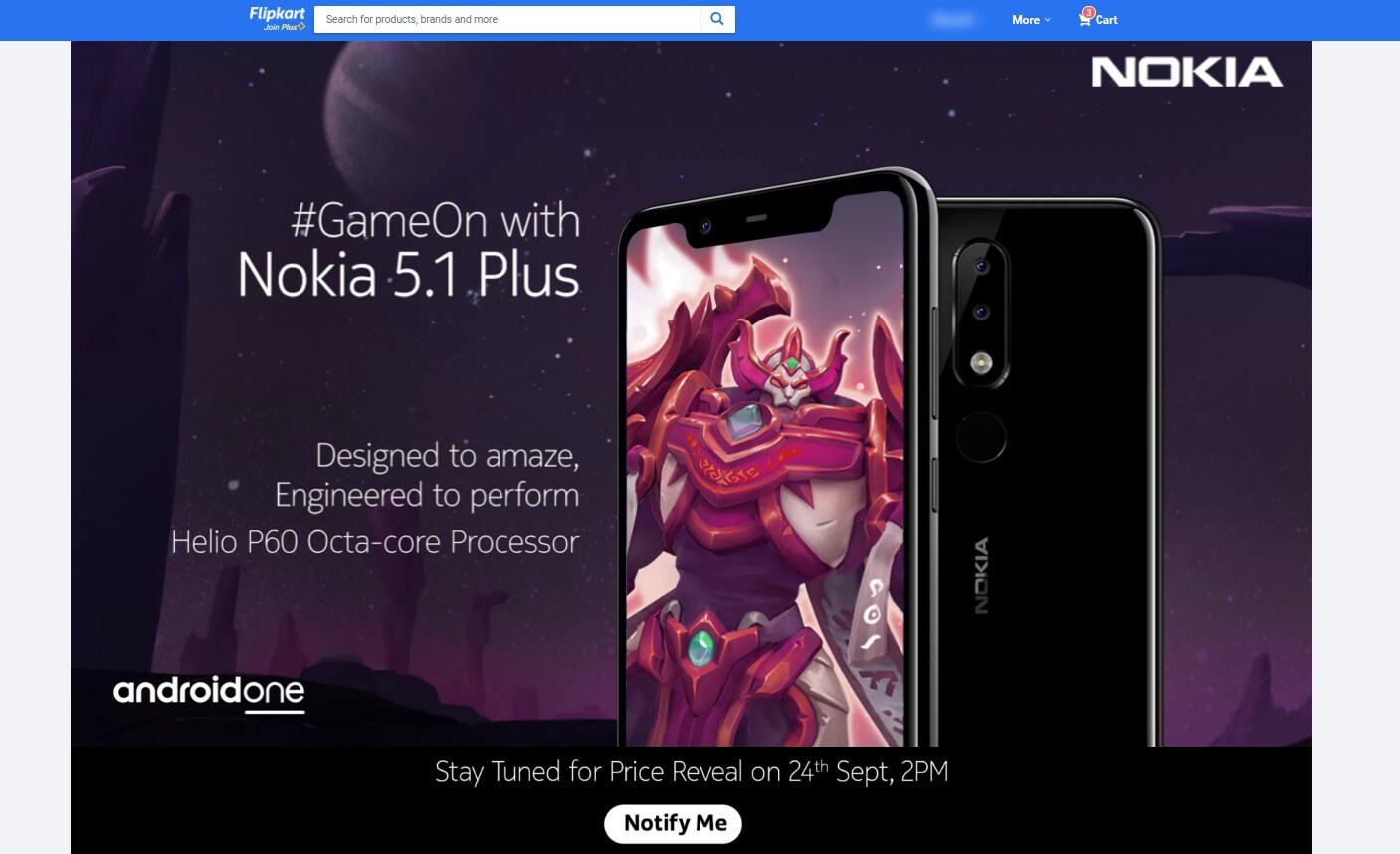 Nokia 5.1 Plus landing page. Image: Flipkart