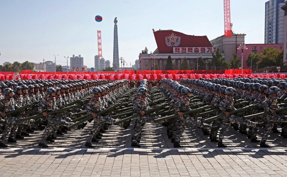 North Korea parades troops, artillery to mark 70th anniversary as ...