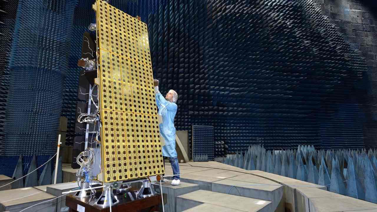 Engineers testing NovaSAR's functionalities at Airbus's Portsmouth facility. Image courtesy: Airbus
