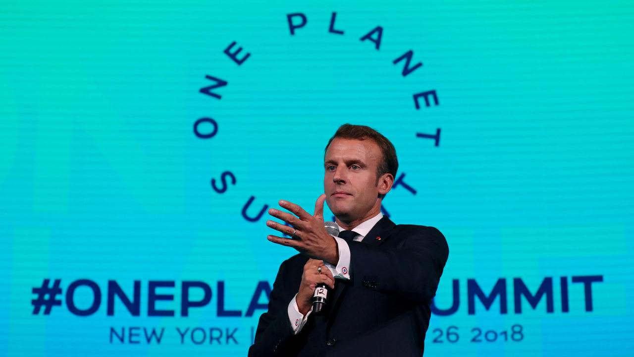 Emmanuel Macron urges world leaders to fund 'losing battle' against climate change Emmanuel Macron urges world leaders to fund 'losing battle' against climate change
