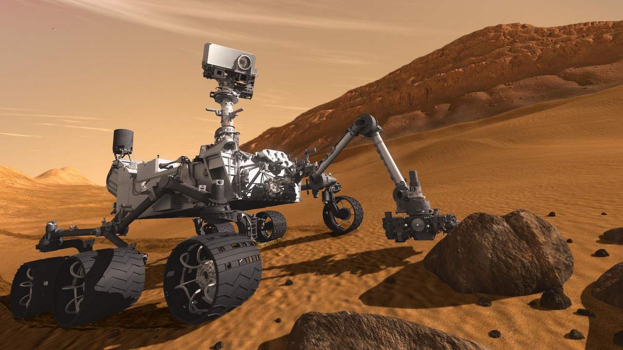 An illustration of the Opportunity rover striking a pose. Image: NASA