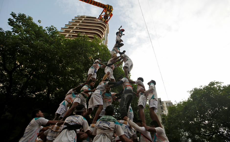 At least one govinda lost his life during the celebrations on Monday. The person died in the Sion Hospital. The deceased was at the first level of the pyramid when he suddenly collapsed. According to the police, he died due to an epileptic fit. Over 80 people were injured. Reuters At least one govinda lost his life during the celebrations on Monday. The person died in the Sion Hospital. The deceased was at the first level of the pyramid when he suddenly collapsed. According to the police, he died due to an epileptic fit. Over 80 people were injured. Reuters