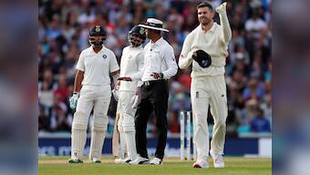 England's James Anderson slapped one demerit point, 15 per cent match fee for showing dissent at umpire's decision