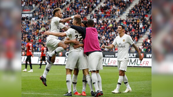 Ligue 1: Paris St Germain beat Rennes, stretch perfect start to six wins; Lyon cruise past Marseille