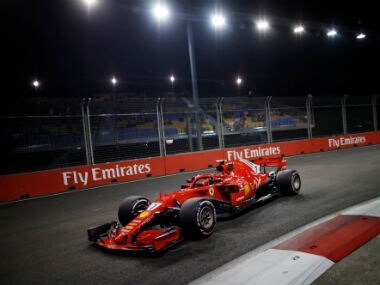 Ferrari's Kimi Raikkonen during practice. Reuters