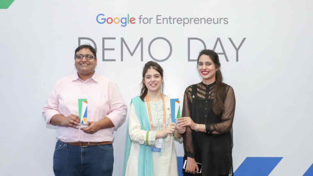 Team SigTuple on Google's Demo Day. Image courtesy: Google Blogs