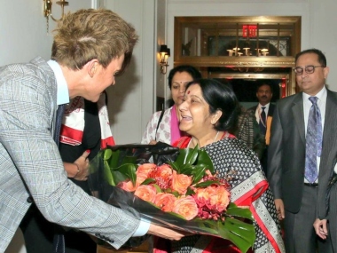 Sushma Swaraj arrives in New York for 73rd session of UNGA, will address General Debate on 29 September Sushma Swaraj arrives in New York for 73rd session of UNGA, will address General Debate on 29 September