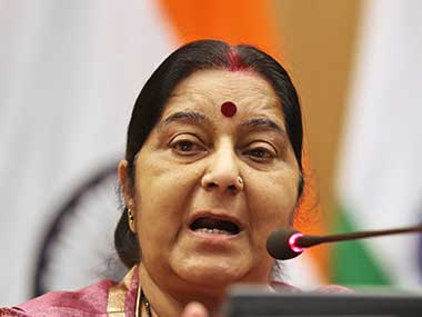File image of External Affairs Minister Sushma Swaraj. AP