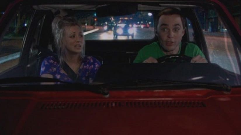Kaley Cuoco as Penny and Jim Parsons as Sheldon Cooper