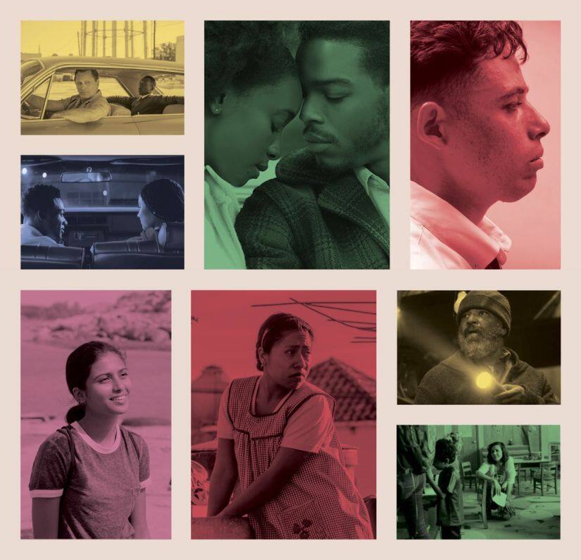 Stills from various TIFF 2018 films (Top row, from L-R) Green Book, The Hate U Give, If Beale Street Could Talk and Monsters and Men. (Bottom row, from L-R) Maya, Roma, Hold the Dark and The Kindergarten Teacher. Image via TIFF