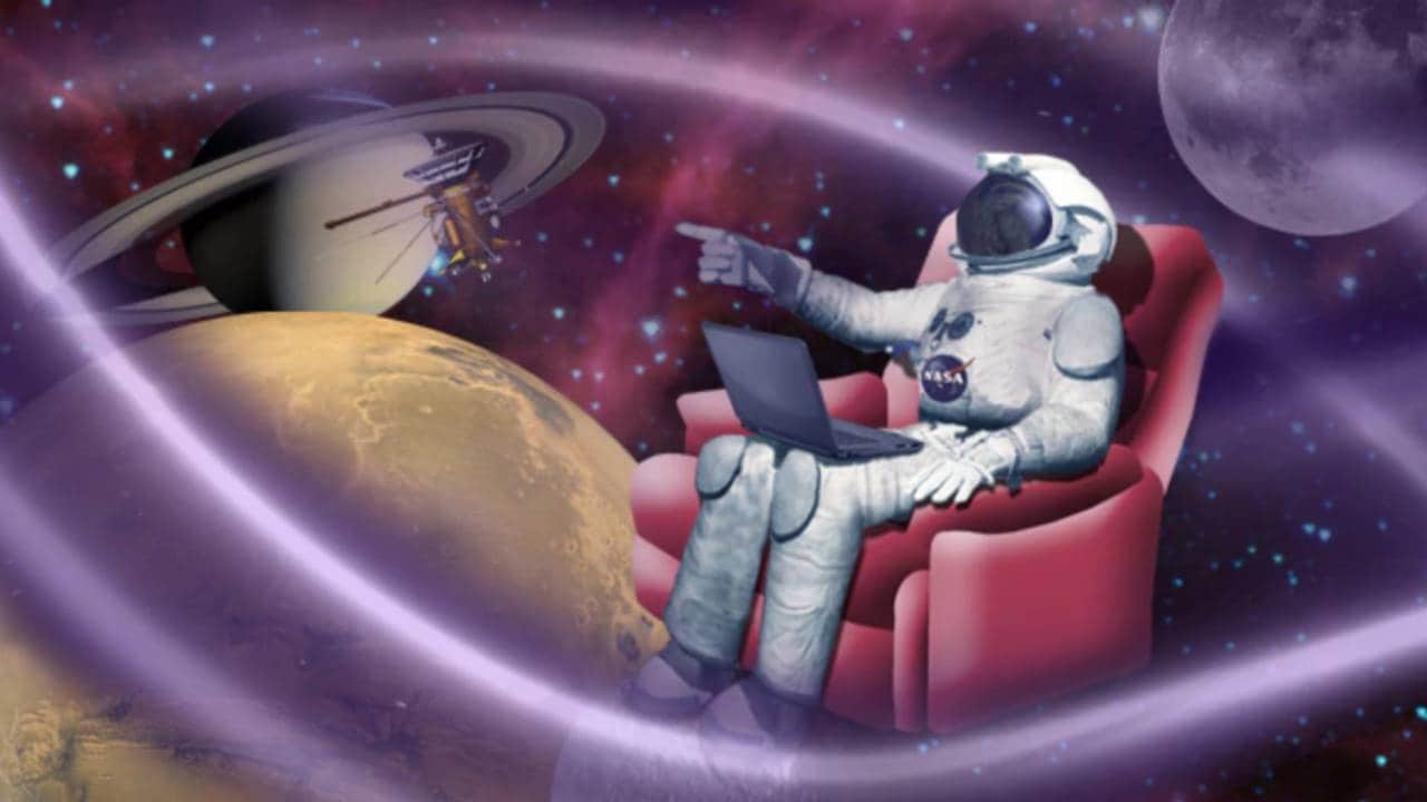 The armchair astronaut. Image courtesy: NASA/JLP