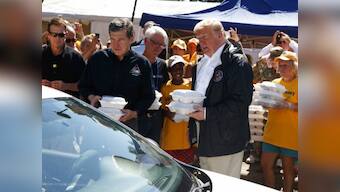 Donald Trump visits areas affected by Hurricane Florence, vows '100 percent' support for storm-battered Carolinas