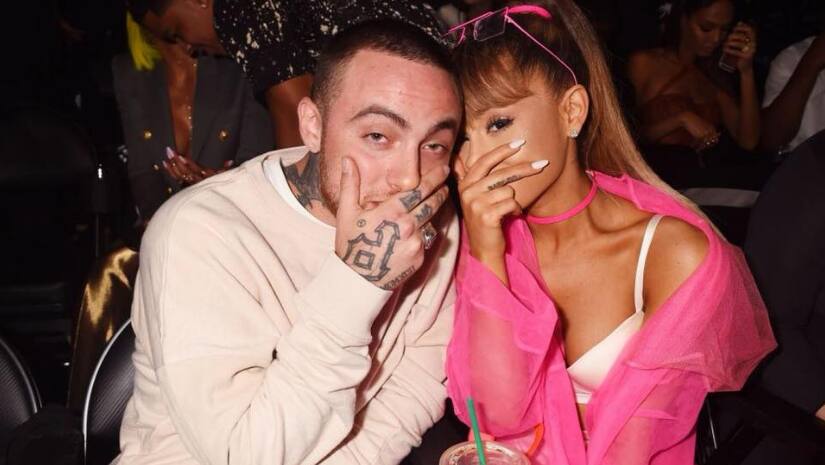 Mac Miller (left) with Ariana Grande. Image from Facebook