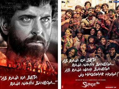 Super 30 first posters released on Teacher's Day; Hrithik Roshan gears up to take on the system through education Super 30 first posters released on Teacher's Day; Hrithik Roshan gears up to take on the system through education
