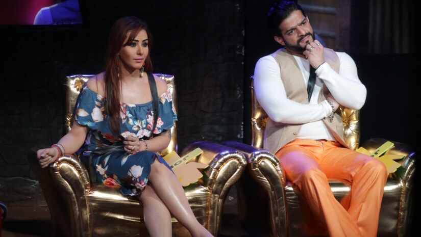 Shilpa Shinde (left) and Karan Patel moderate BB Ki Conference.