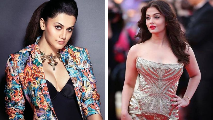 Taapsee Pannu (left) and Aishwarya Rai Bachchan (right). Images from Facebook